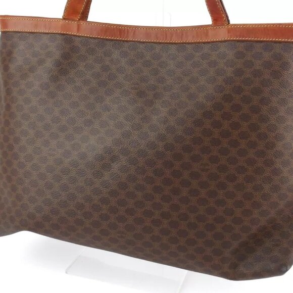 CELINE tote bag macadam beige PVC ?~ leather Authentic - Picture 2 of 9